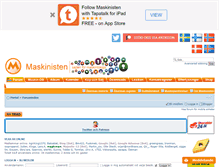 Tablet Screenshot of maskinisten.net